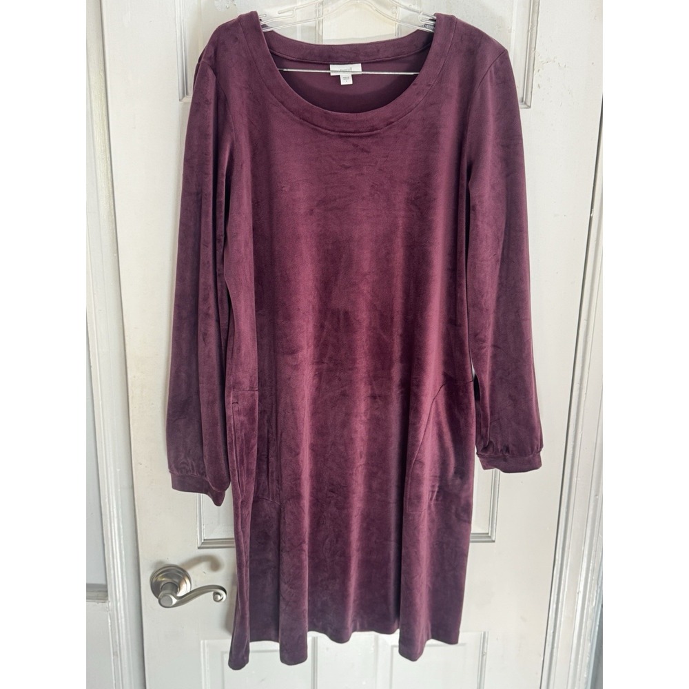 Elegant Plum Long Sleeve Dress